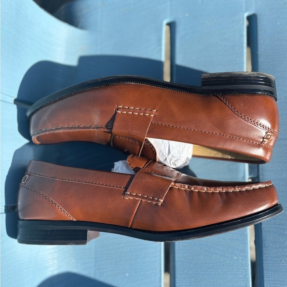 MENS DOCKERS COLLEAGUE CLASSIC TAN LOAFER BUSINESS CASUAL DRESS SHOES SZ 12W - Picture 2 of 12